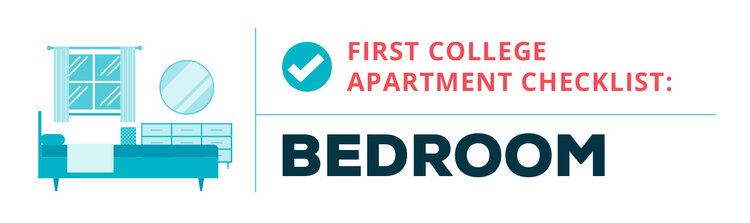 college apartment checklist--bedroom